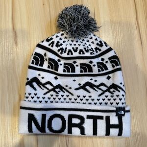 Unisex North Face Black and White Nordic Knit